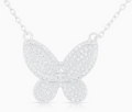 Sterling Silver CZ Butterfly Necklace