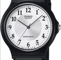 Casio Classic Analog Black Resin, White Dial