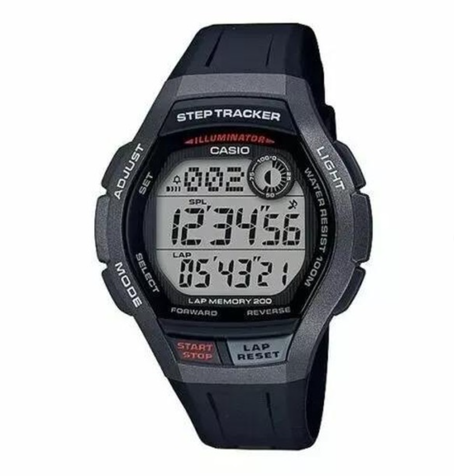 Casio STEP TRACKER Running Watch (Black)