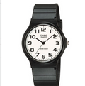 Casio Classic Analog Black Resin, White Dial