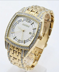 Elgin Men's Gold-Tone Date Rectangle Quartz Watch